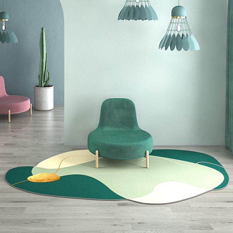 Minimalist Transitional Print Carpet Polyester Indoor Carpet Stain Resistant Rug for Home Decoration
