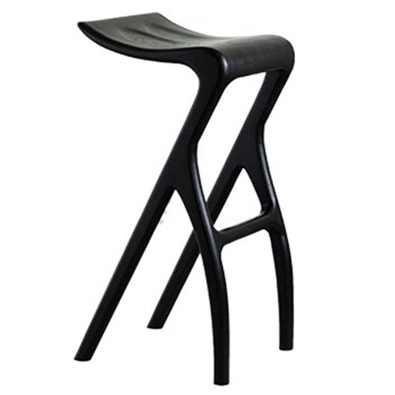 Solid Wood Bar Stool Backrless Counter Stool for Living Room