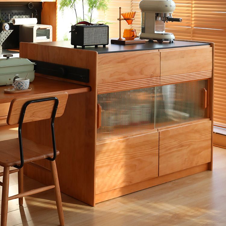 Kitchen Modern Island Table Dining Room Prep Table with Drawer