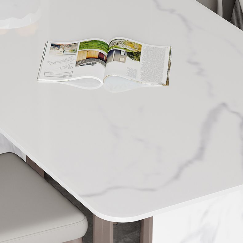 Designer Style Sintered Stone Dining Set Rectangle 1/3/4/5 Pieces Dining Table with Chairs