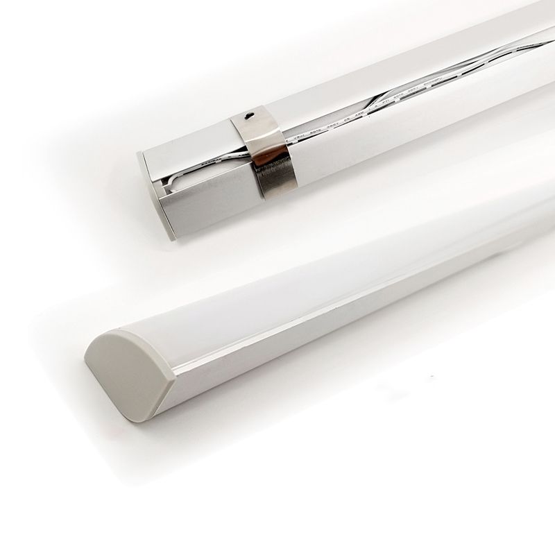 Modern Style Linear Shade Wall Sconce Metal 1 Light Wall Mounted Lighting in White