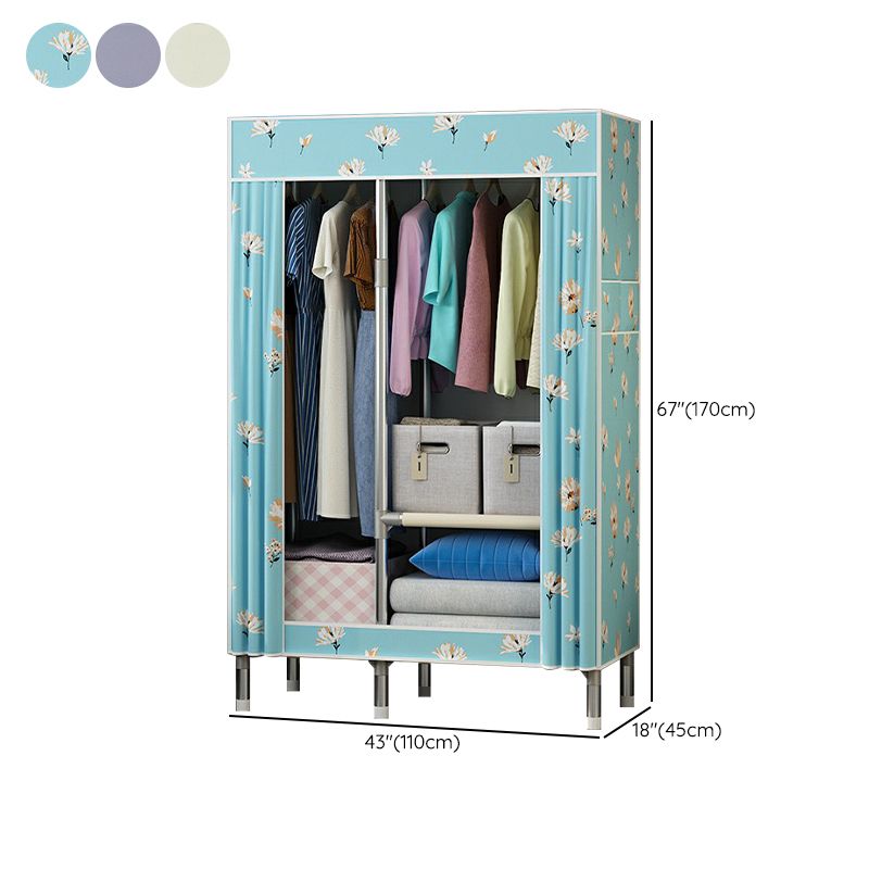 Contemporary Wardrobe Closet with Legs Metal Wardrobe Cabinet