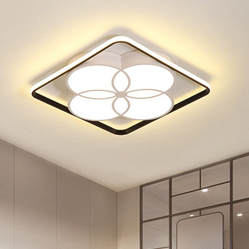 Acryl Blume-wie Schlafzimmer Flush Mount Deckenleuchte Licht moderne weiße Flushmount Beleuchtung in Warm/Weißes Licht