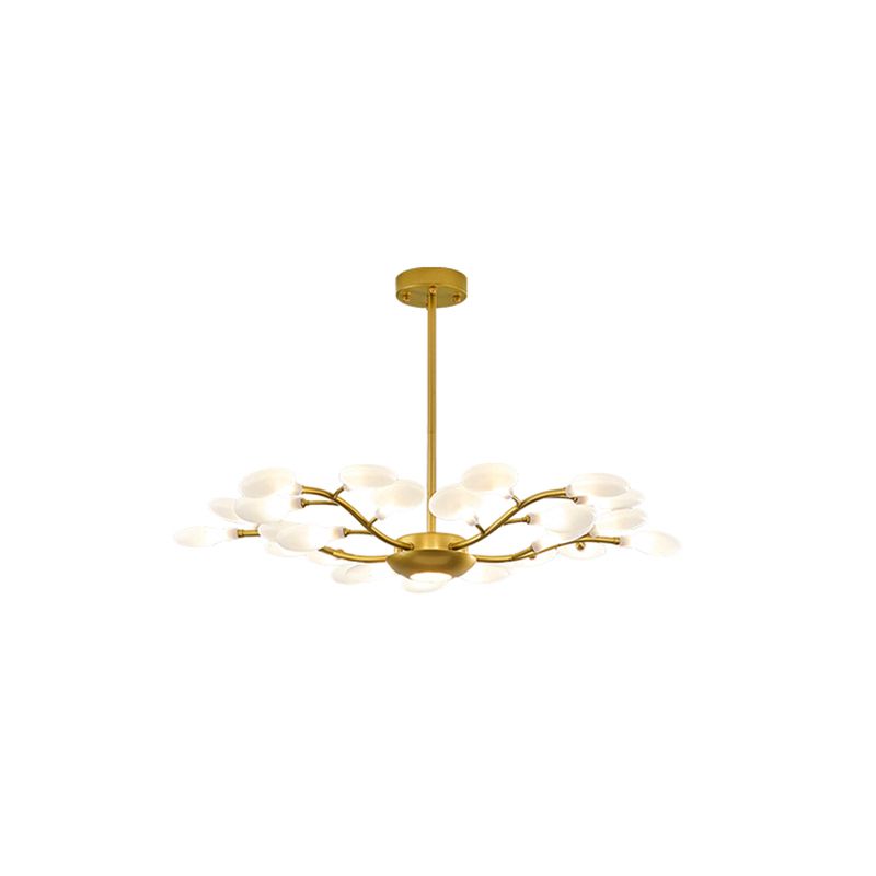 Wrought Iron Firefly Pendant Light in Modern Luxury Style Acrylic Sputnik Ceiling Light for Living Room