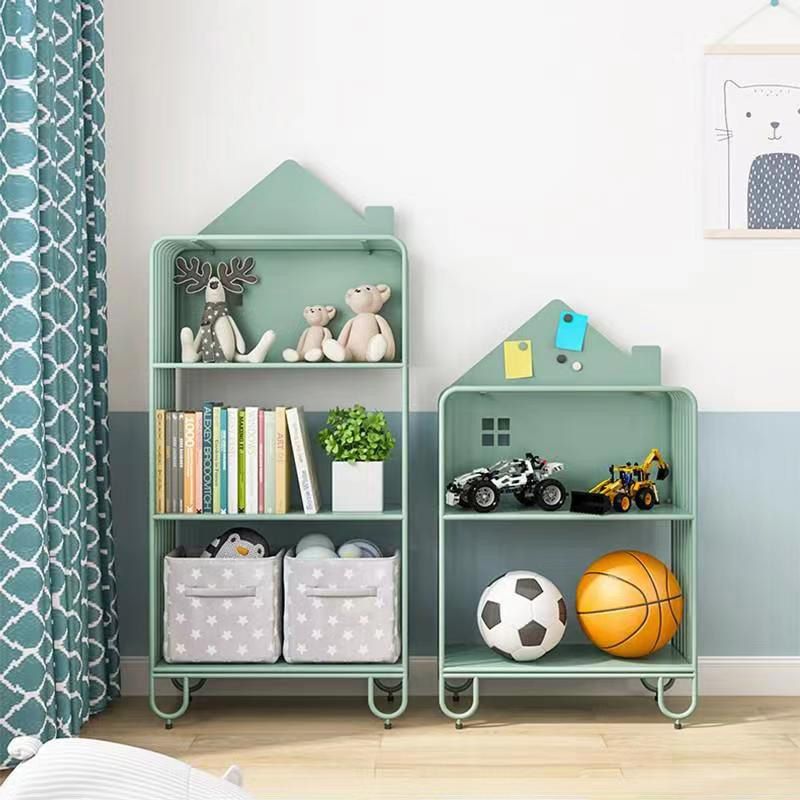 Open Back Metal Bookshelf Scandinavian Style Bookcase for Home Study Room