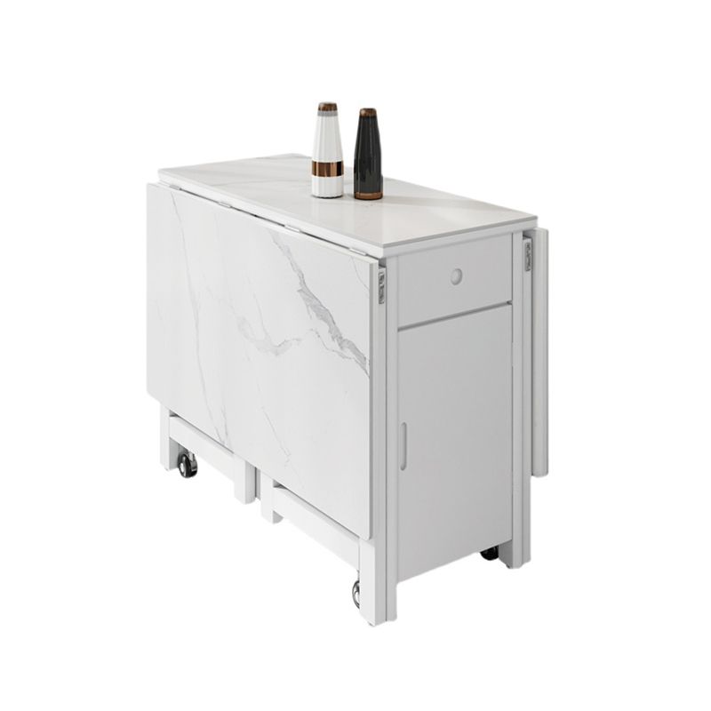 Contemporary Folding Furniture Stone Pedestal Dining Site Table for Home (only Table)