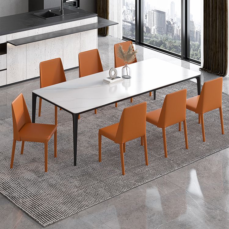Rectangle Shape Dining Table Industrial Sintered Stone Table with 4 Legs