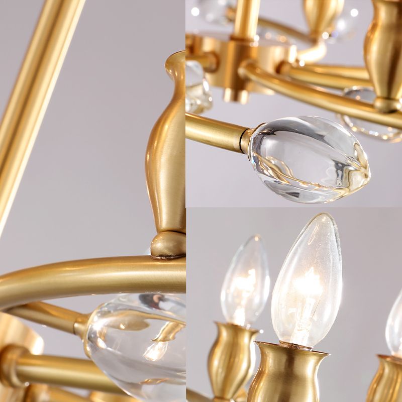 Gold exponierte Glühbirne Anhänger Beleuchtung rustikales Metall 6 Lichter Schlafzimmer Raum Kronleuchter hängende Leuchte