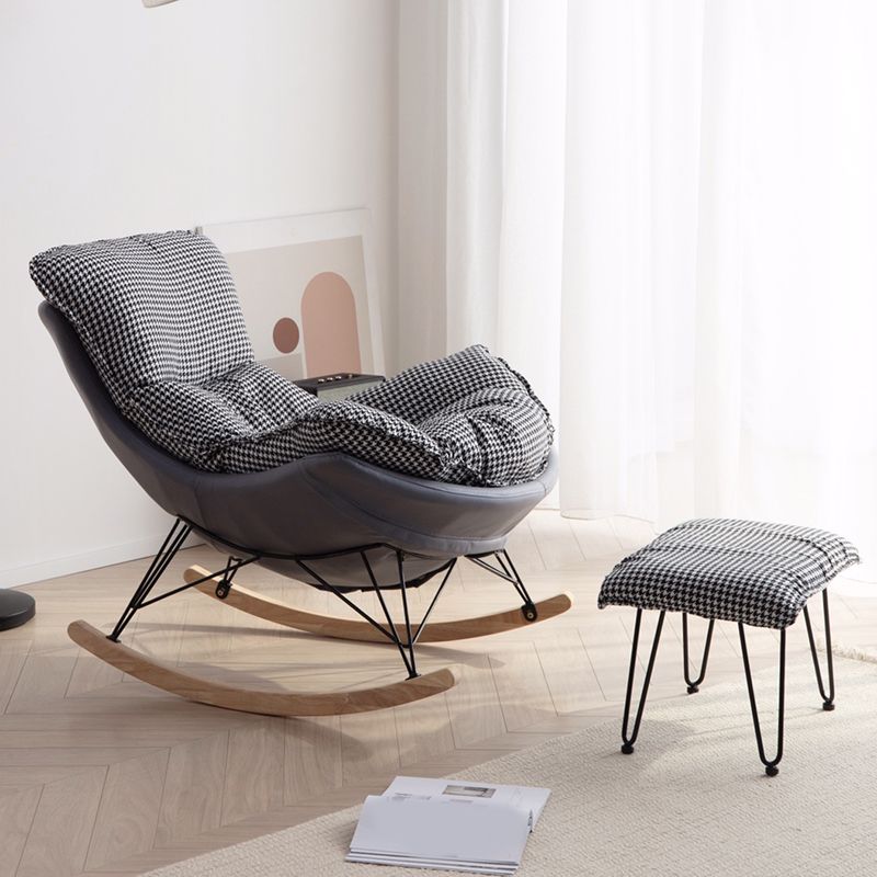 Contemporary Simple Style Rocking Chair Single Indoor Sofa Rocking Chair for Break