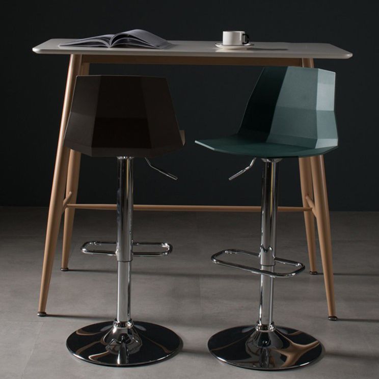 Living Room Nordic Adjustable Barstool PP Seat Bar Stool with Pedal