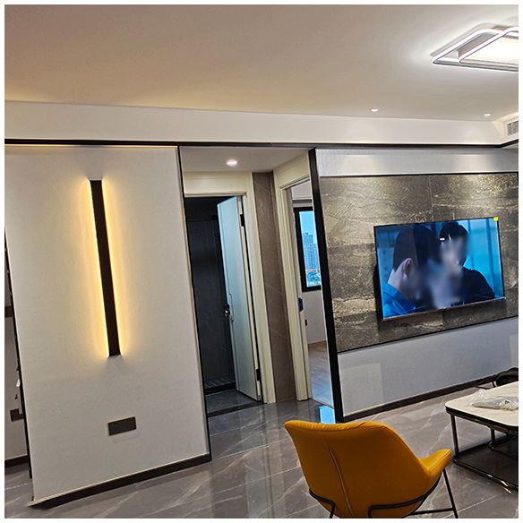 Linear Shape Metal Wall Light Modern Style 1 Light Wall Mount Lamp