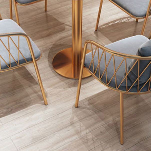 Glam Dinette Set for Home 1/2/3/5 Pieces White Dining Table Set with Metal Chairs