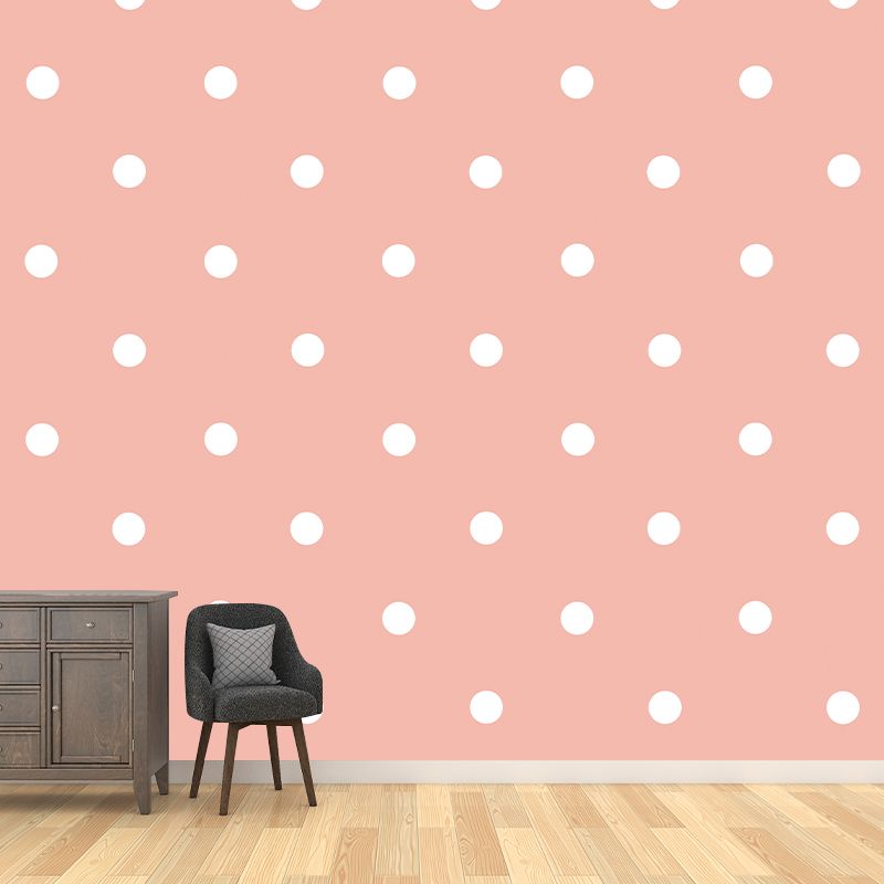 Polka Dot Mildew Resistant Wallpaper Illustration Sleeping Room Wall Mural
