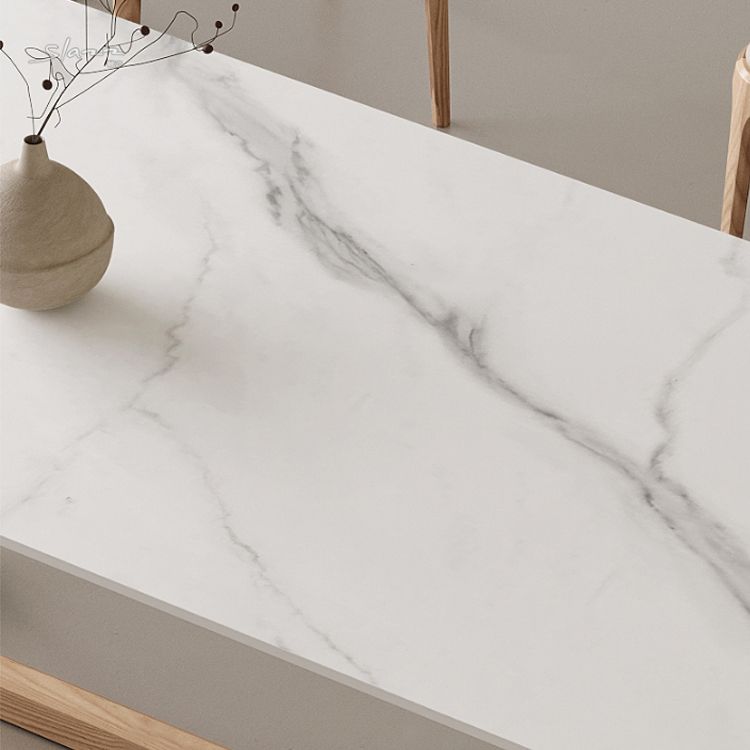 1/2/3/4 Pieces Dining Room Furniture Set Modern Sintered Stone Table and Armless Chairs