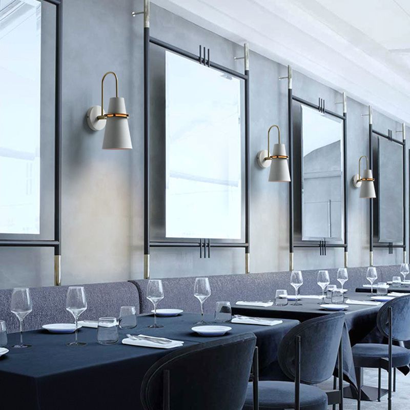 Nordic Style Iron Wall Mount Light Cylinder Shape Colorful Wall Lamp for Living Room