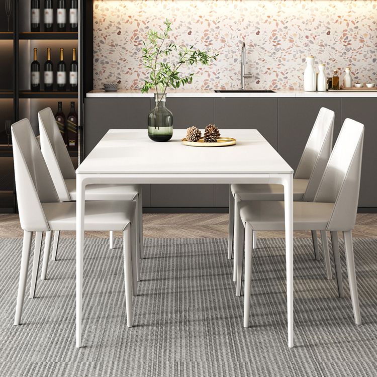 Modern Sintered Stone Dining Table Set 1/4/5/7 Pieces Dining Set for Kitchen