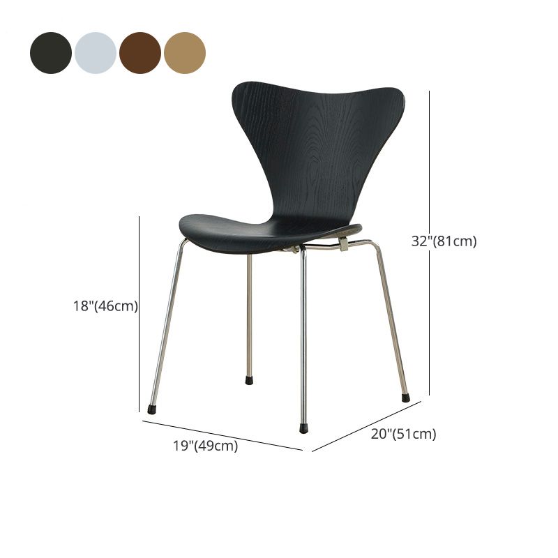 Modern Style Side Chair Wooden Indoor 19.29" Wide Dining Chair
