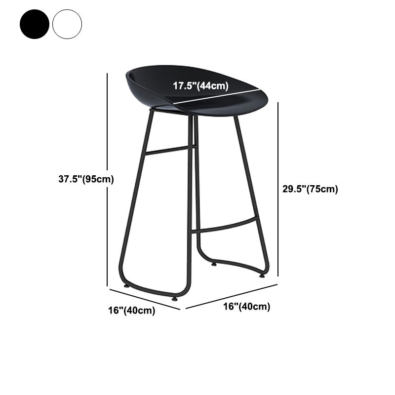 Nordic Simple Bar-stool Plastic Seat Bar Stool for Dining Room