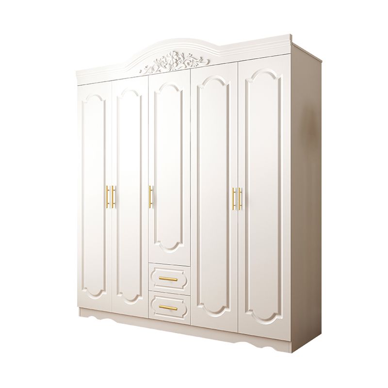 Hinged Engineered Wood Wardrobe Cabinet French Country Wardrobe Closet