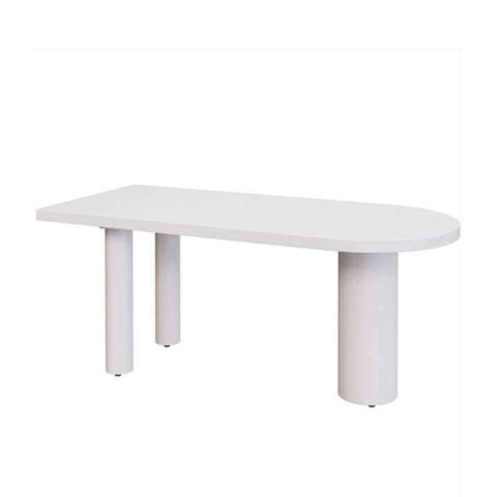 Wood Top Dining Table with 3 Legs Modern Simple Table for Restaurant