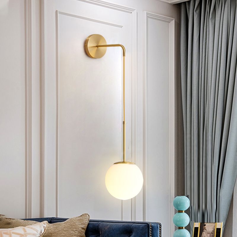 Moderne Stil Kugel Wandlampe Lichtglas 1 leichte Wand montierte Beleuchtung