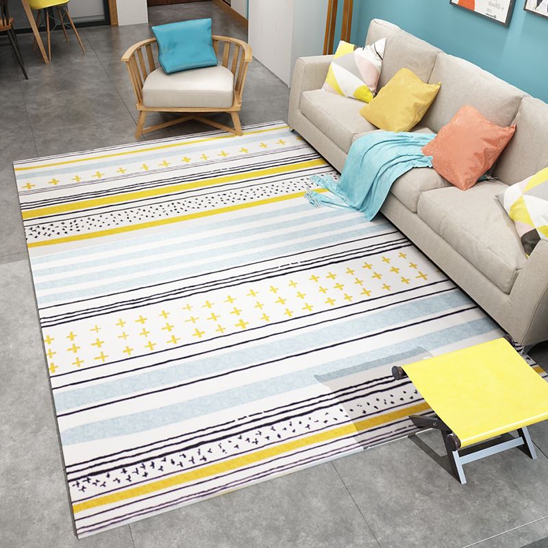 Boho woonkamer tapijt multi-kleuren geo geo geprinte gebied tapijt synthetisch vlekbestendige wasbaar niet-slip tapijt