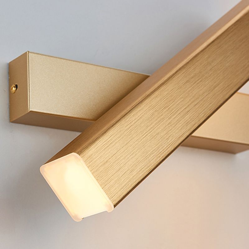 Modern Simple Aluminum Wall Light Rectangle Shape Rotatable Wall Lamp for Bedroom