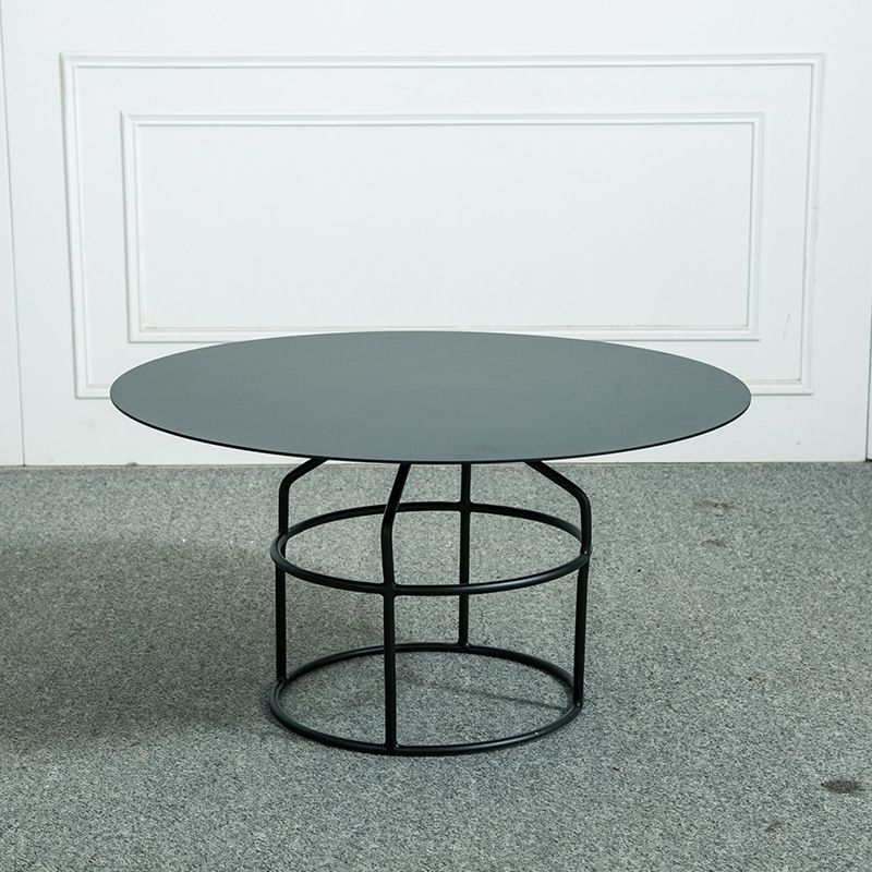 Mid-Century Modern Frame Base Cocktail Table Metal Round Coffee Table