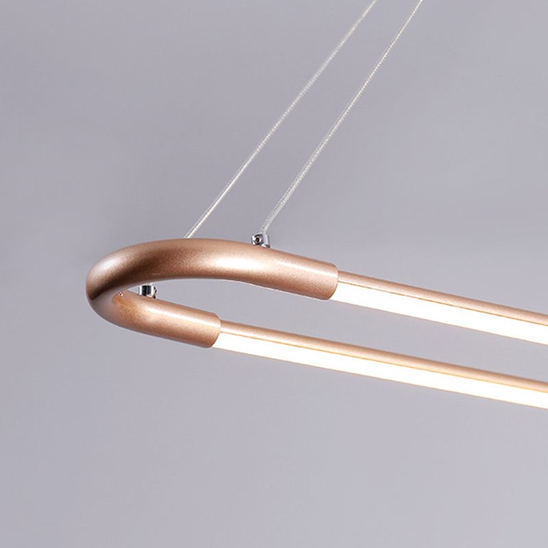 Geometric Island Light Modern Kitchen Island Lighting Metal 2 Light Island Ceiling Light