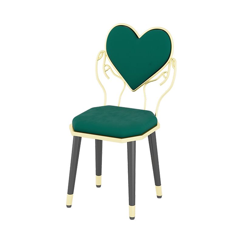 Sillas laterales de comedor de tela de diseño nórdico, silla lateral con respaldo abierto para el hogar