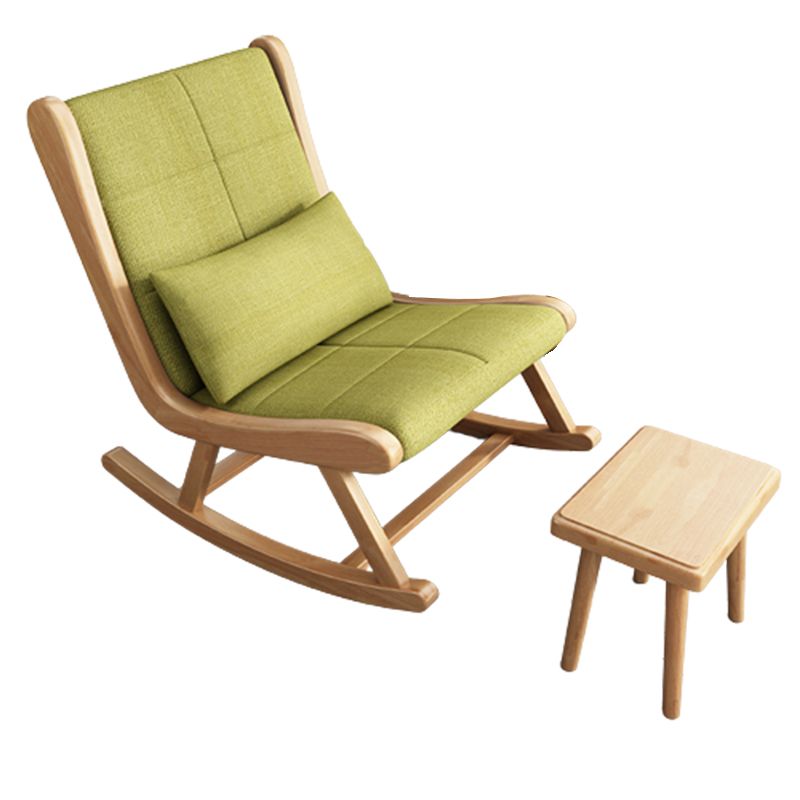 Modern Removable Cushions Rocking Chair Wood Rocker Chair with Pillow