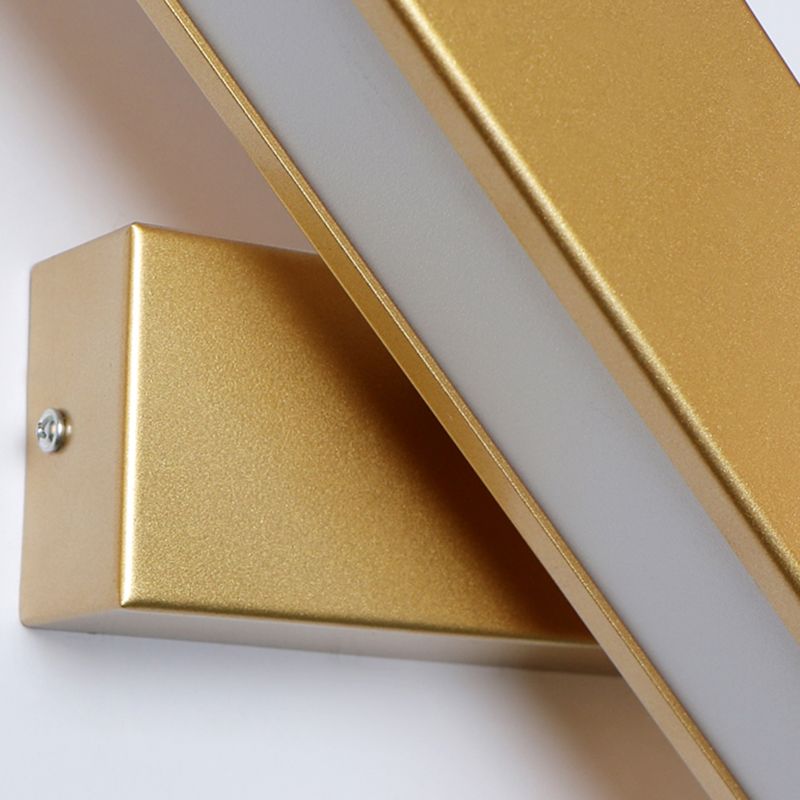 Linear Wall Mount Lighting Simple Metal 1 Light Wall Mounted Light for Bedroom