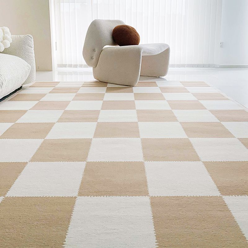 Dark Gray Modern Rug Polyester Pattern Area Rug Stain Resistant Rug for Living Room