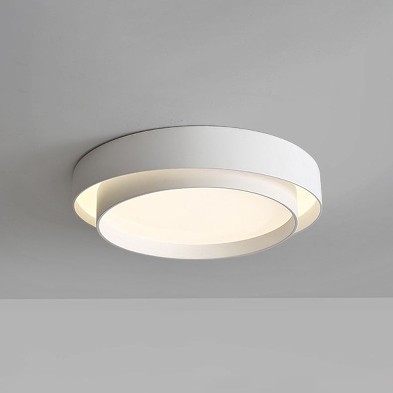 Lacquered Iron LED Ceiling Light in Modern Minimalist Style Acrylic Circular Flush Mount