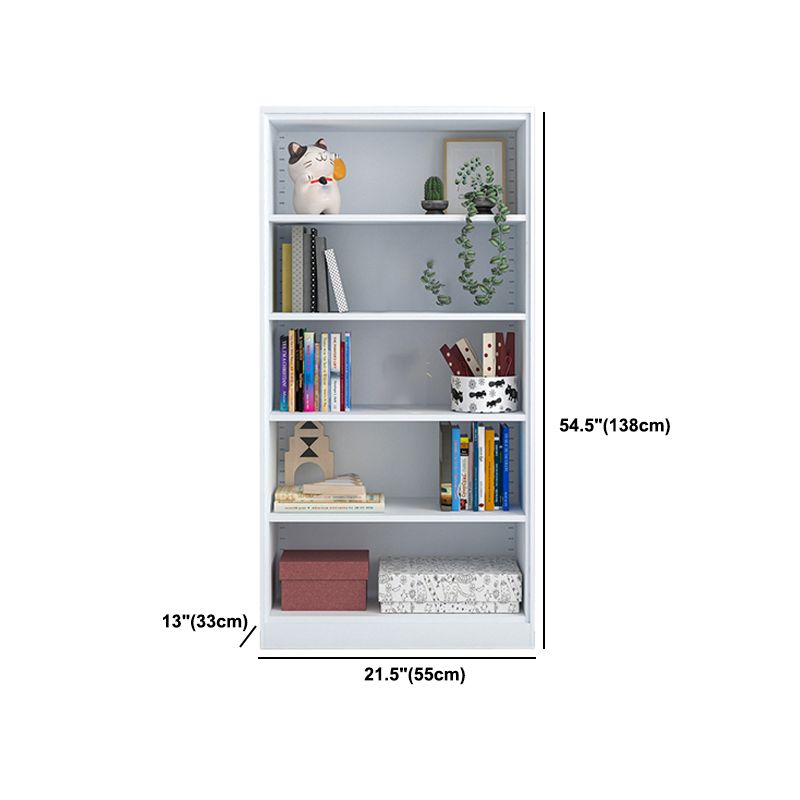13" Wide Modern Bookshelf Closed Back Bookcase with Rectangular Shelves