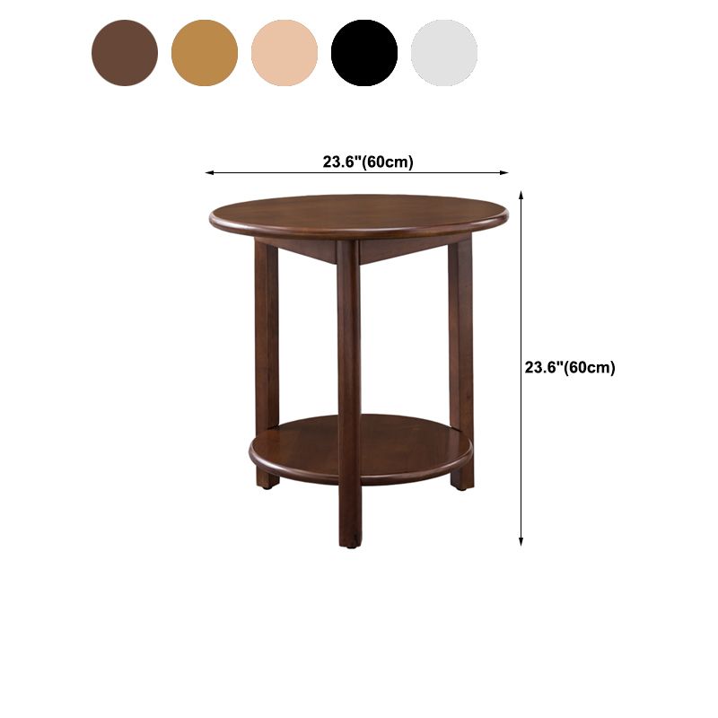 Solid Wood 3 Legs End Table Nordic Minimalist Round Side End Table