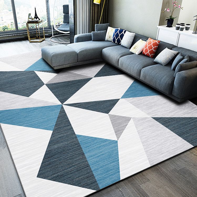 Multicola Simplicity Area Teppich Polyester Dreieck in Innenteppich Anti-Rutsch-Rückschlag Teppich für Wohnzimmer