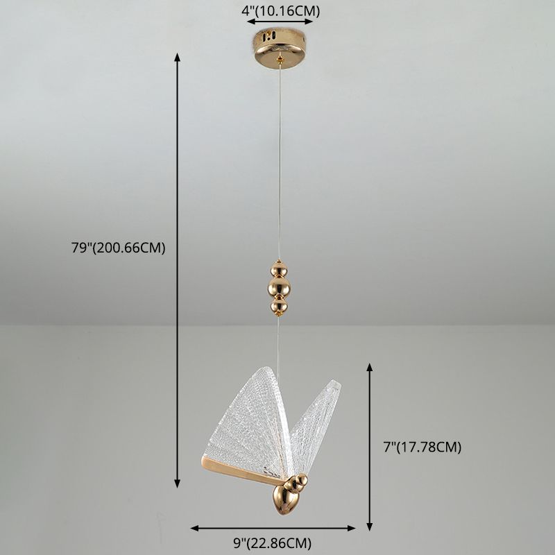 Modern Creative Creative Butterfly Candant Light Creative Acrilic Acrilic Hanging Lampade per soggiorno