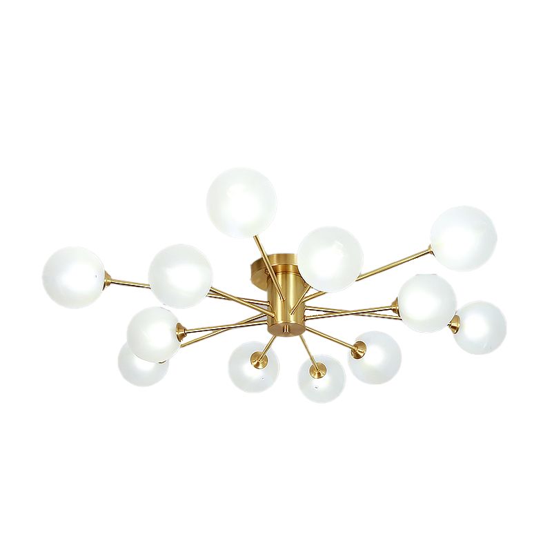 Nordic Style Ceiling Light Glass Shade Ball Shape Ceiling Lamp for Living Room
