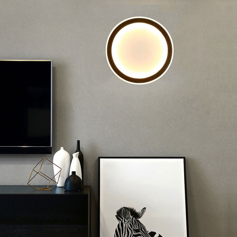 Geometry Shape Metal Wall Light Modern Style Single Light Wall Sconce Light