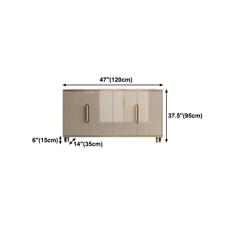 Glam Sideboard Wood with Door Kitchen Sideboard for Living Room