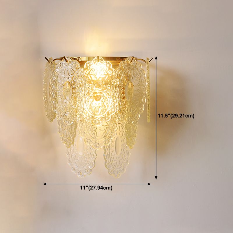 Wall Light Fixture Modern Style Glass Shaded Wall Mount Lighting