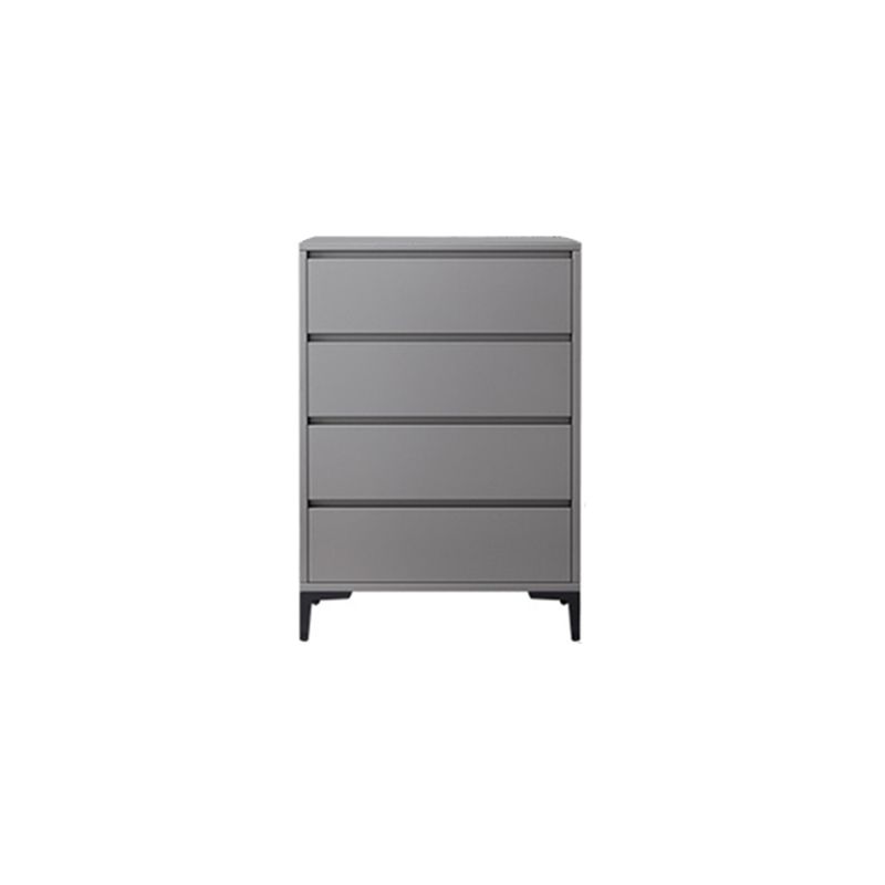 Contemporary Rectangle Accent Chest, Wooden Chest in Grey with Drawers