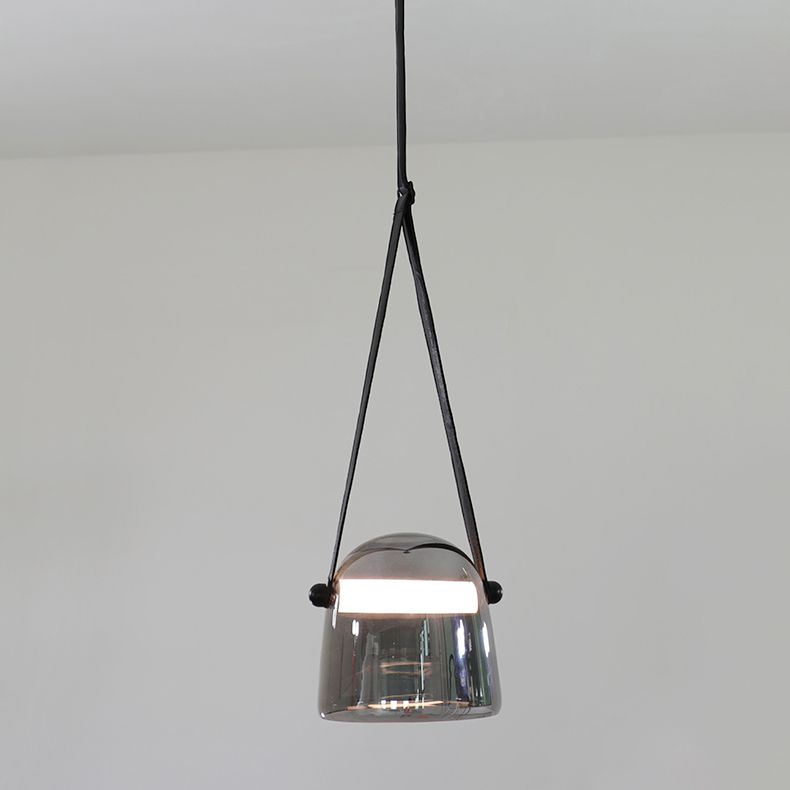 Light a sospensione geometrica a pendente a led artistica moderna con tonalità di vetro