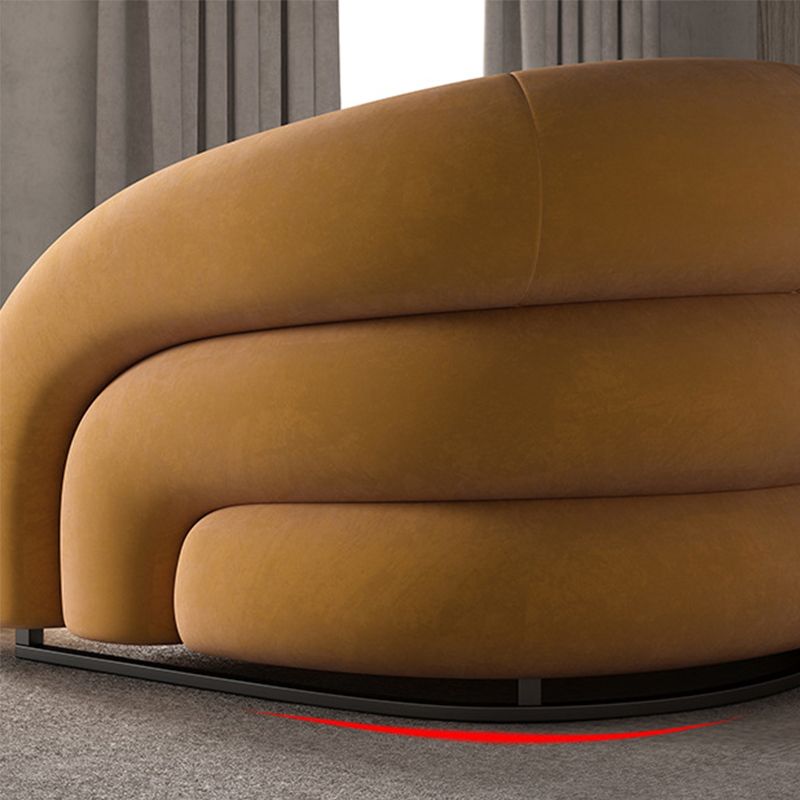 Nordic Style with Armrest Fabric Armrest Fixed Backrest Accent Chair