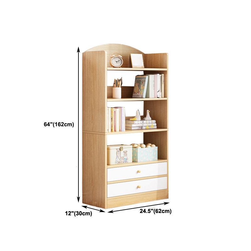 Modern Style Bookshelf Engineer Wood Bookcase for Home Study Room