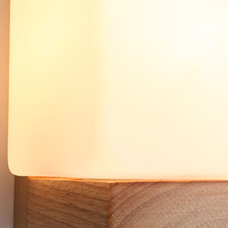 Color de registro apliques de pared individual en moderna luz de pared rectangular de madera de estilo conciso para dormitorio