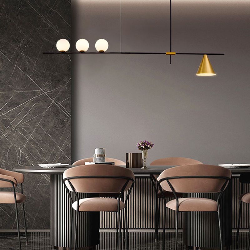 Contemporary Style Spherical Shape Island Lighting Glass Island Lighting Fixtures