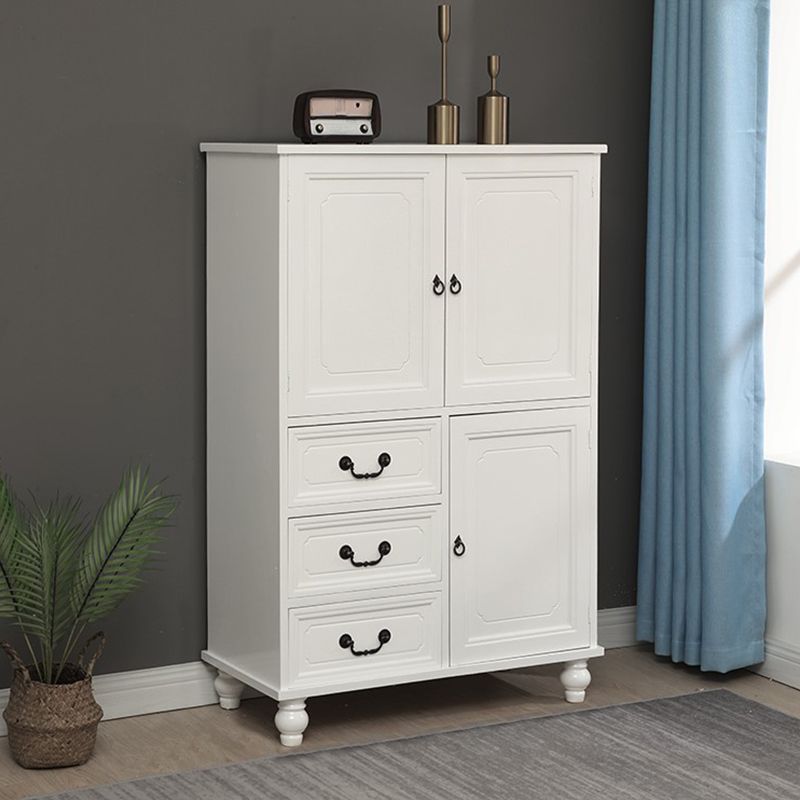 Industrial Square Accent Cabinet Antique Finish Cabinet With Doors