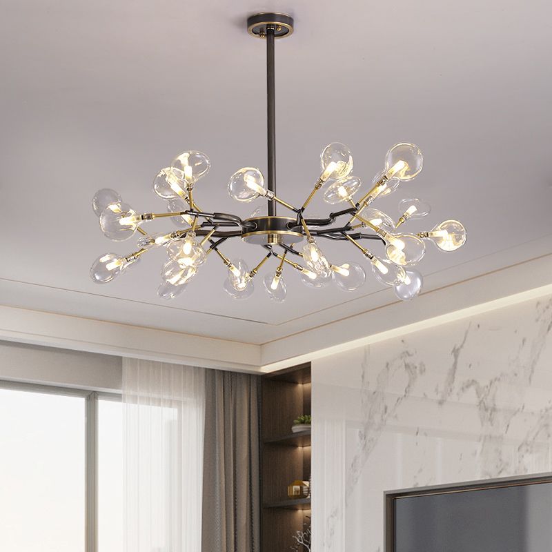 Glowworm Shaped Chandelier Lamp Postmodern Acrylic Hanging Light for Dining Room